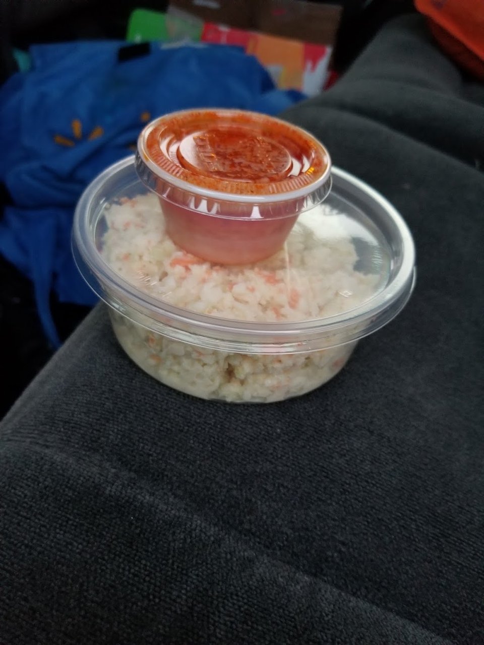 Coleslaw and Buffalo Sauce